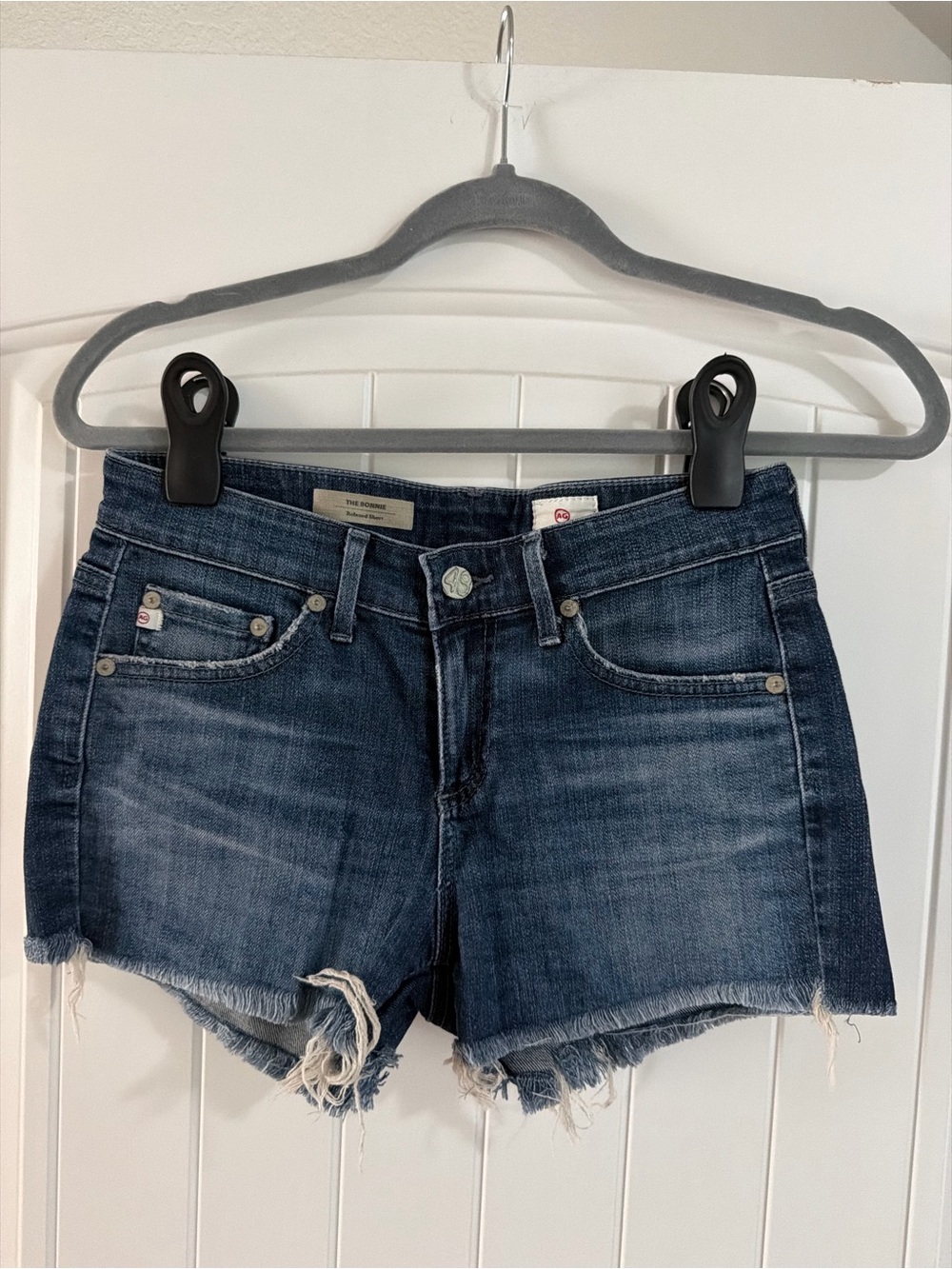 AG denim Dark Blue Denim Cutoff Shorts